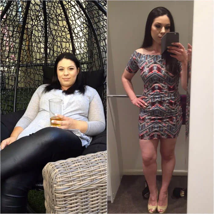 Antes e depois da Elaine