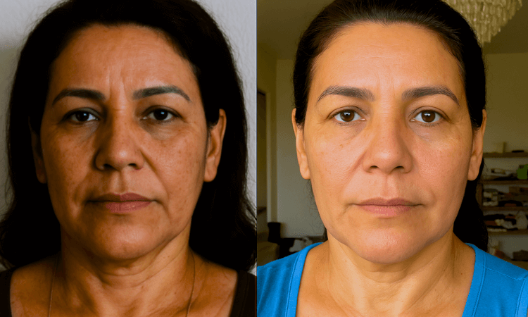 Antes e depois da Fabiana