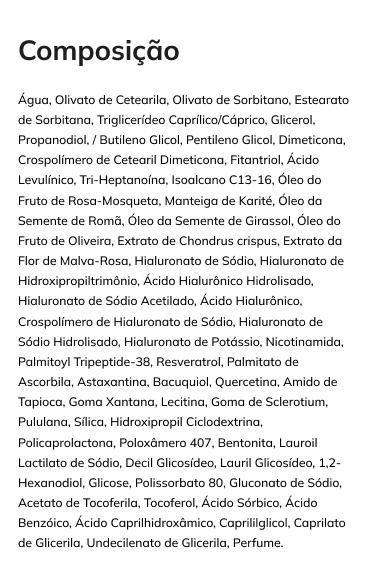 Tabela - Composição Cellsense